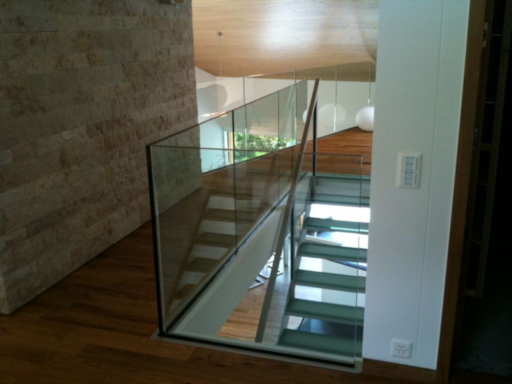 glass railing indoor