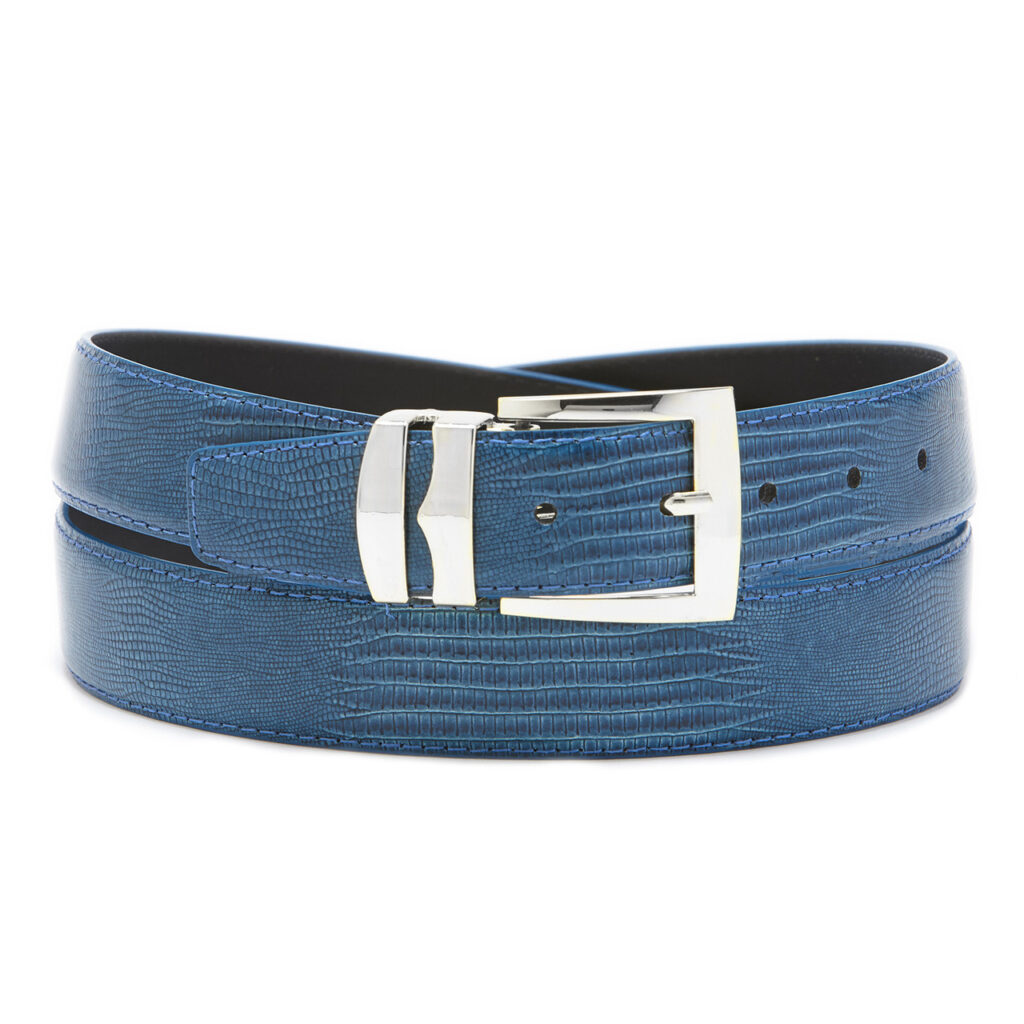 NAVY BLUE Color LIZARD Skin